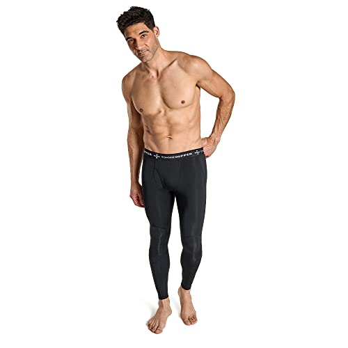 Tommie Copper Men's Tights with Knee Support | UPF 50, Sweat Wicking, Breathable Compression for Sports, Gym & Knee Support3