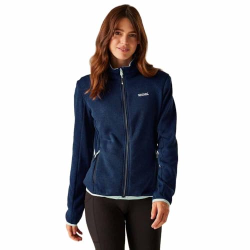 Regatta Newhill II Damen-Fleecejacke mit durchgehendem Reißverschluss, Marineblau/Icy Morn, 44