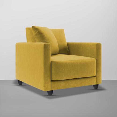 Image of BRAXTON Terex 1 Seater Sofa Set for Living Room | Color - Yellow