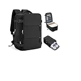 HPLQQ for Ryanair Underseat Cabin Bags 40x30x20,Carry-ons Hand Luggage Bag 40x20x25 Travel Backpack,14 Inch Casual School Laptop Backpack with Shoes Compartment,20L,A1-Black