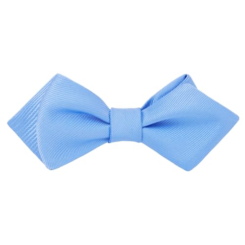 Image of GUUNIEE Men's Exquisite Woven Silk Self Bowtie Solid Diamond Bow Ties