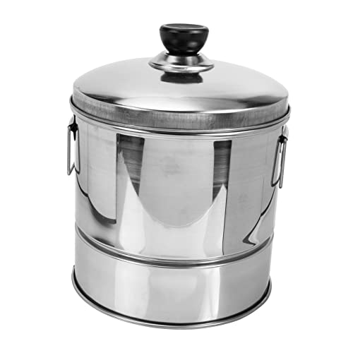 OFFSCH De Arroz De Acero Inoxidable Cubo De Arroz Al Vapor Con Tapa Vaporera Bol De Arroz Para El Hogar Largo Olla Arrocera Mini Cesta Horno Silver