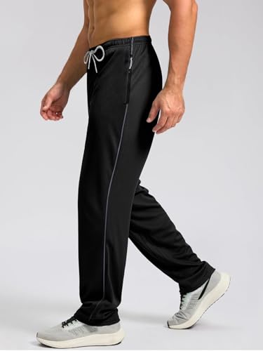 Image of Pinkmint Men's Spandex Track Pant ll Stylish Regular Fit Track with Side Zip Pocket ll Gym Wear ll Yoga ll Sports (Pack of 1 | Available in Plus Size)
