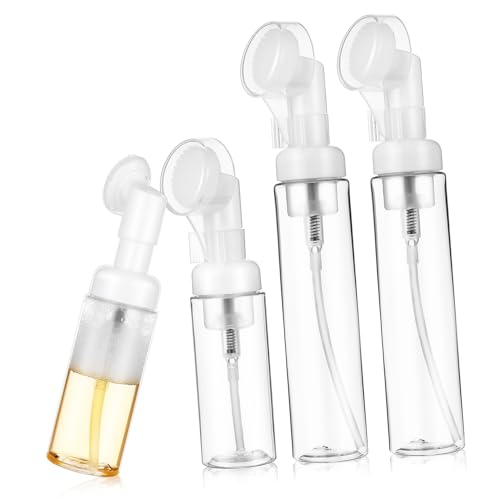 Vaguelly Botellas con Bomba De Vacías Dispensador De Jabón Reutilizable con Cabezal De Cepillo para Limpieza y Viajes