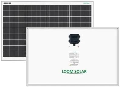 LOOM SOLAR Panel 55 WATT/12 V Mono PERC, Performance Warranty 25 Years