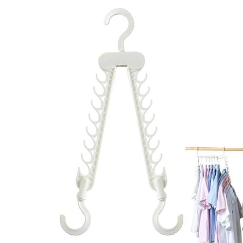 Percha de armario, percha de ahorro de espacio para armario | Organizador de camisa plegable para armario, perchas de armario versátiles y resistentes para vaqueros, pantalones, camisas y suéteres.