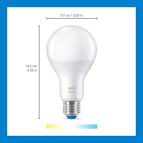 WiZ Smart Bulb, E27 Cool to Warm White Light, Smart Dimming LED, Connected WiFi Works with Alexa, Google Assistant & HomeKit, App Control for Livingroom, Bedroom, Energy Monitoring - Image 4