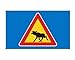 Produktbild Unbekannt Elch Fahne Vorsicht Elch 90 x 150 cm Flagge mit 2 Ösen, hochwertige Qualität