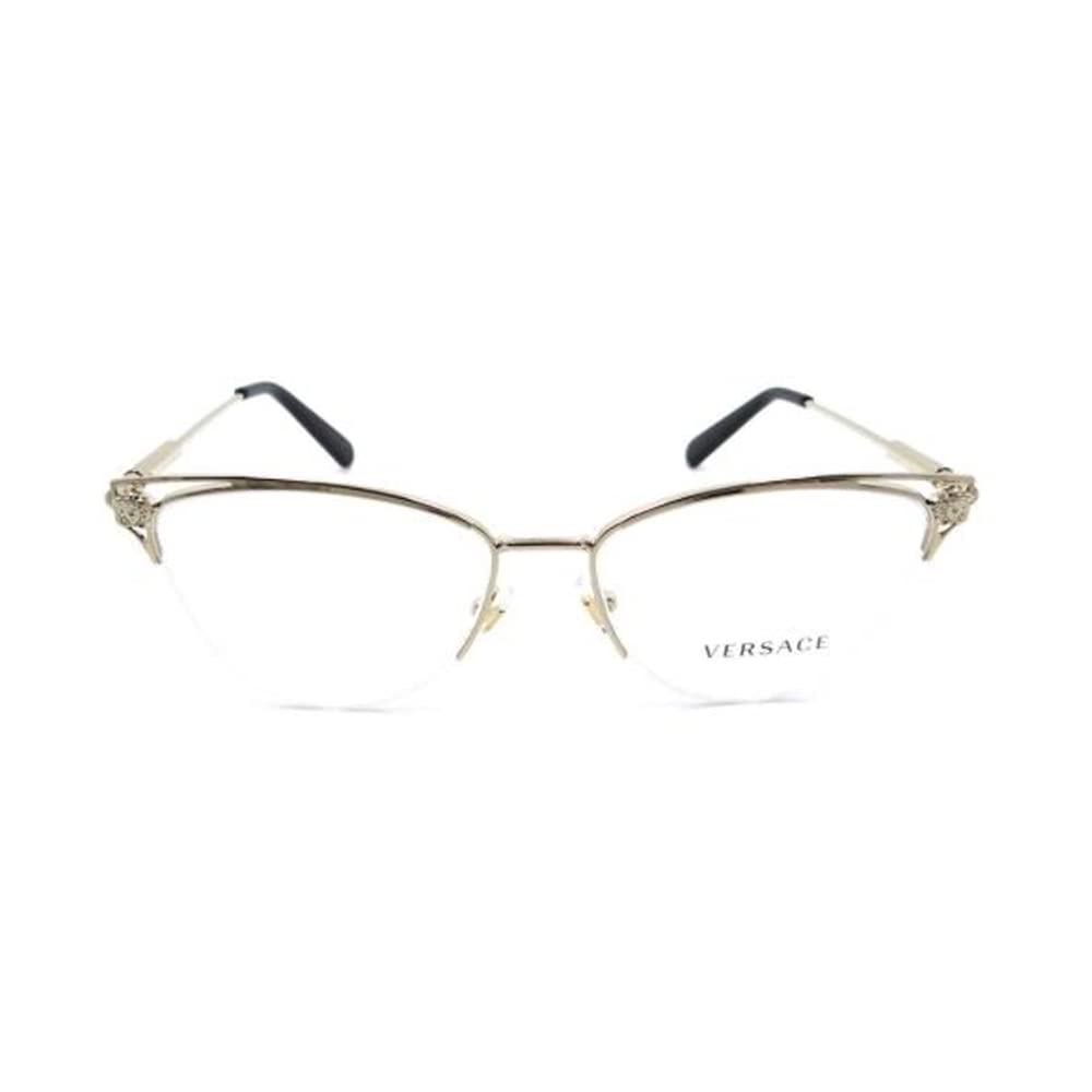 VersaceVE 1280 1252 Pale Gold Metal Cat-Eye Eyeglasses 55mm