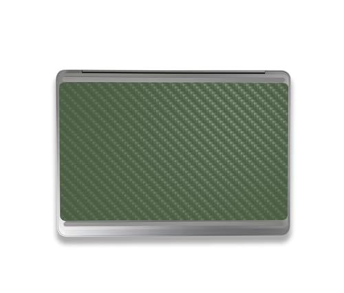 Image of MightySkins Carbon Fiber Skin Compatible with Microsoft Surface Laptop Studio 2 (2023) Full Wrap Kit - Solid Olive | Protective, Durable Textured Carbon Fiber Finish | Easy to Apply | Made in The USA