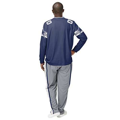 FOCO Men's NFL Team Logo Gameday Ready Jersey Pajama Set2