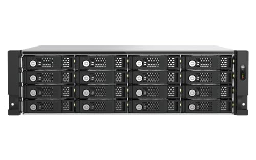 Image of QNAP TL-R1600PES-RP-US 16 Bay 3U Short Depth Rackmount JBOD | PCIe Interface, SATA, Petabyte-Scale Expansion, Diskless