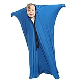 Hugsmiling Body Sock Sensory Kids, Small 24 * 39 inch, Good for Kids Height 38~48 inch, Soft Fabric with Strong Stitching and Snap Closures (Classic Blue)