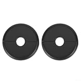 Confezione da due coperture per tubi del radiatore diametro 2 7 con foro da 15 mm, si adattano a tubi per applicazioni di radiatori, acqua e gas (nero)
