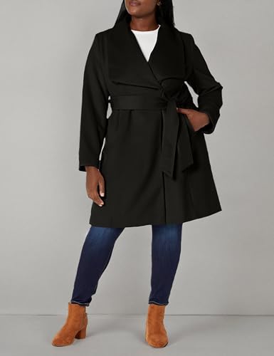 Image of Cole Haan Women's Belted Wool Blend Wrap Coat