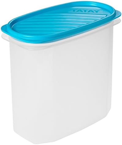 TATAY Food Storage, Airtight, 4.7 L of Capacity, Flexible Pressure Lid, BPA free, Suitable Microwave and Dishwasher, Blue. Measures: 28,5 x 18,5 x 12,2 cm