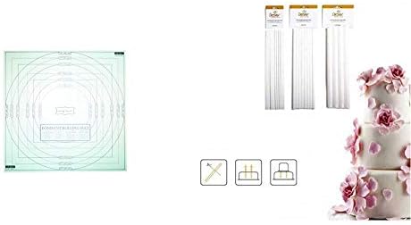KitchenCraft SDIICINGMAT Sweetly Does It Fondant Icing Rolling Mat with Measurements, Mixture of Several Materials, White, 50 x 50 cm