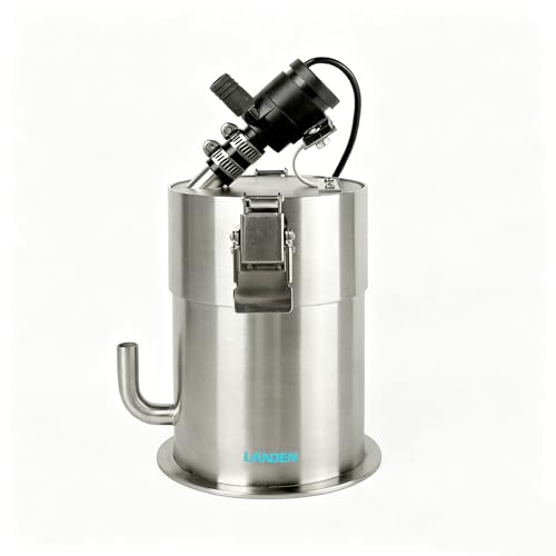 Image of LANDEN PURA 100 Compact External Canister Filter for Aquarium System, Suitable for 10-28 Gallon Tanks, Stainless Steel Tank Canister with Water Pump and Double Tab Connector, Three-Stage Filtration