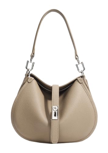 Genuine Leather Crossbody Bags for Women Elegant Handbags for Women 2025 Designer Crescent Bag Top-handle Hobo Purse Trending