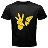 elvis bravo salazar Sehr strapazierfähig Johnny Bravo Like Elvis Cartoon TV Show Herren T-Shirt Herrenmode Rundhals Kurzarm Baumwolle Tops Kleidung, Schwarz , L