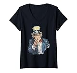 Photo Gallery donna uncle sam usa pride, iconico design americano maglietta con collo a v Photo Gallery donna uncle sam usa pride, iconico design americano maglietta con collo a v