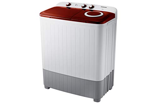 Image of Samsung 6.5 Kg Semi-Automatic 5 Star Top Load Washing Machine Appliance (WT65R2000HR /TL, Light Grey, Eve Flower Wine (Opaque), Double Storm Pulsator)