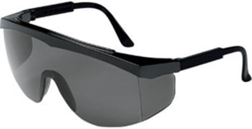 MCR Crews SS112 Stratos Safety Glasses Black Frame Grey Lens 12 Pairs