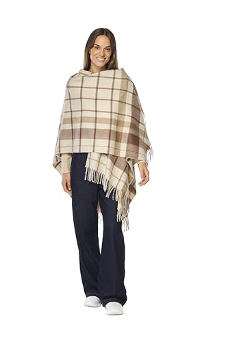 Image of Women's Shawl Wrap Poncho Ruana Cape Cardigan Sweater Open Front for Fall Winter Spring
