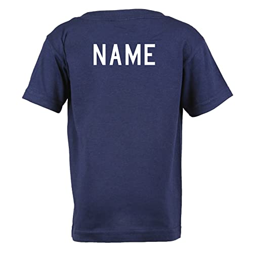 Firefighter Birthday Maltese Cross Personalized Navy Toddler Tshirt Only3
