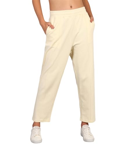 Image of Alan Jones Clothing Womens Mid Rise Stretch Straight Trousers | Straight Fit With Pin Tucks | Side Pockets | Concealed Drawstring Waist