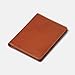 Ridge Passport Holder - Leather Travel Wallet, RFID Protection, Holds Passport, 6 Credit Cards, Folded Cash, And a Boarding Pass (Tobacco Brown)