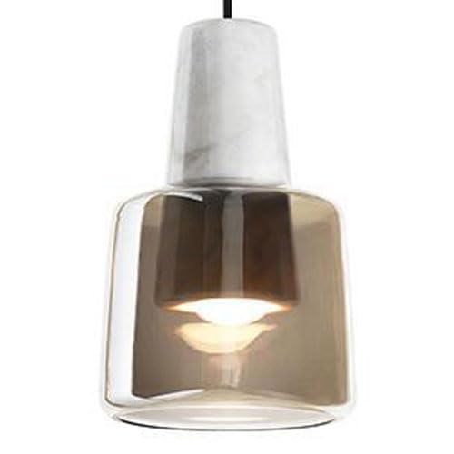 Suspension encastrée mono-tête en verre transparent pour un style nordique