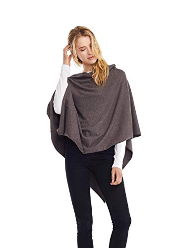 ePretty Look By M All Year Round Merino Wool Poncho (Charcoal)