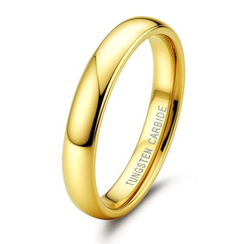 jstyle 2mm 4mm 6mm 8mm tungsten rings for men women hypoallergenic wedding band rings goldsilver domed high polish comfort fit size 6-12 not tarnished