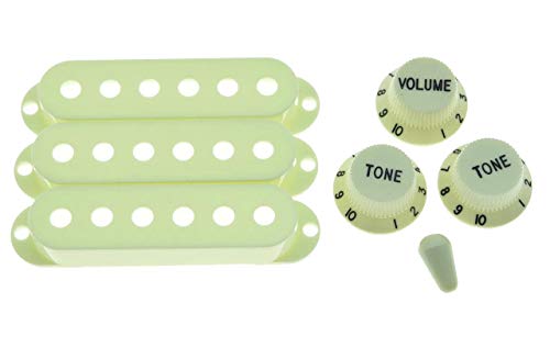 KAISH Mint Green ST Strat Pickup Covers Knobs and 5 Way Switch Tip Cap - Image 2