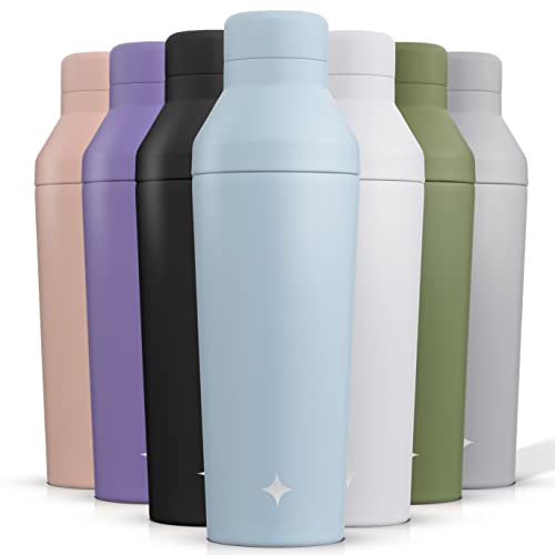 Joyjolt Triple Insulated Cocktail / Protein Shaker Bottle. 20Oz Shaker Cup With Alcohol Measure Lid And Jigger Cap. 12Hr Ice Cold Shaker Bottles For Protein Mixes, Shake Or Smoothie Cups, Metal Mixer #TOP27