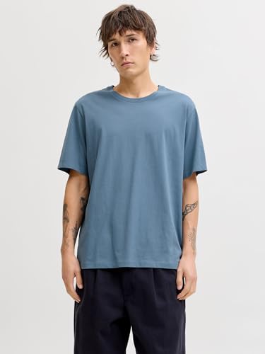 JACK & JONES Herren Jjeorganic Basic Tee Ss O-Neck Noos T-Shirt, Blue Mirage, S – Ansicht 3