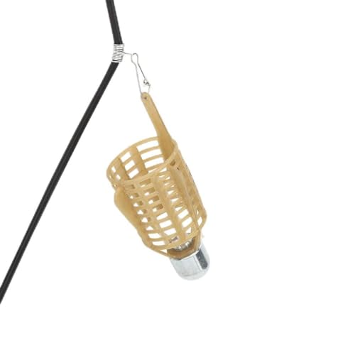 Portable Fishing Bait Cage, Fishing Lure Trap Basket 4Pcs Portable Lightweight Fishing Bait Cage Lure Trap Basket Feeder Holder 4Pcs Fishing Feeder Bait Cage Fish Tackle (40g 4pcs)