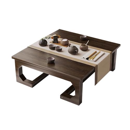 Table basse pour siège au sol stable et design en bois épais