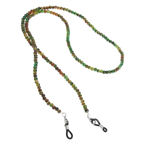 Jazuaiao Chaîne de lunettes contemporaine perles de verre longueur réglable porte-lunettes collier accessoire quotidien pour femmes et hommes accessoire de chaîne de lunettes culturelles