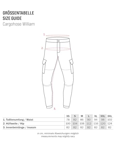 Foto von Indicode Herren William Cargohose aus Baumwolle mit Taschen und Gürtel