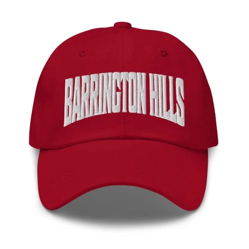 Merch Town Barrington Hills Baseball Cap Barrington Hills Dad Hat Illinois IL Hat Embroidered Souvenir Cranberry