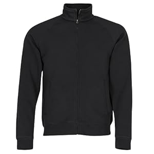Fruit of The Loom Herren Sportjacke Premium Sweat Jacket 203.01, Gr. X-Large, Schwarz (Black 101)