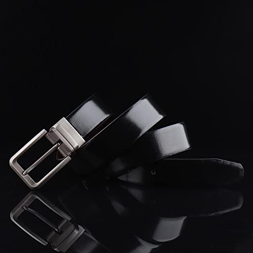 Image of Formal /Casual Genuine Italian Leather Reversible Belt for Men's /Boys. Color - Brown /Black ||Waist Size 28 to 46|| ||CSBL-ITL-LIZ||