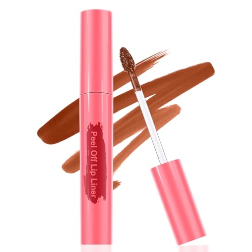 Image of Lip Liner - Lip Stain Peel Off, Long-Lasting Moisturizing Waterproof & Transfer-proof Lip Stain with Matte Finish Stay on All Day,Makeup for Women (Cocoa)