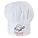 Produktbild Ferocity Personalisierte Kochmütze Für Kinder Jungen und Mädchen Weiß Kochhaube mit Ihrem Wunschtext/Grafik Klettverschluss Küchenchef mit Namen [099]