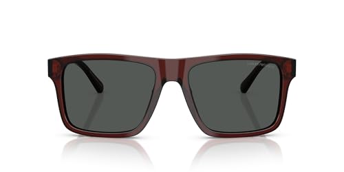 Emporio Armani Men's Ea4232f Low Bridge Fit Square Sunglasses