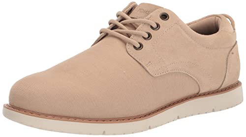 Toms Men's Navi Oxford Heavy Twill and Suede Oxford, Oatmeal, 9.5