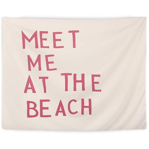 LUVADIAN Pink Beach Tapestry for Coastal Decor Cover