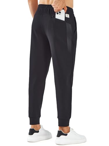 NORTHYARD Men's Cotton Athletic Jogger Sweatpants with Zipper Pockets Running Workout Gym Tapered Pants Comfy Lounge Pants2